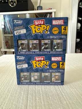 Funko Bitty Pop! Marvel Spider-Man 4-Packs Bundle (Venom and Peter Parker Sets)